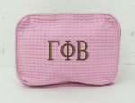 Gamma Phi Beta Waffle Weave Cosmetic Bag