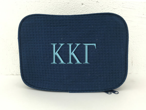 Kappa Kappa Gamma Waffle Weave Cosmetic Bag