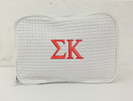 Sigma Kappa Waffle Weave Cosmetic Bag