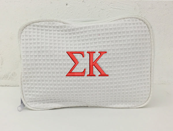 Sigma Kappa Waffle Weave Cosmetic Bag