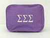 Sigma Sigma Sigma Waffle Weave Cosmetic Bag