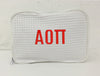 Alpha Omicron Pi Waffle Weave Cosmetic Bag