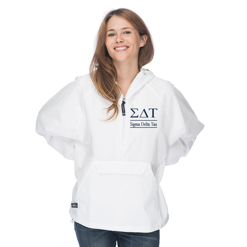 Sigma Delta Tau Classic Solid Pullover Windbreaker - Lined