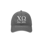 Chi Omega Beach Washed Hat