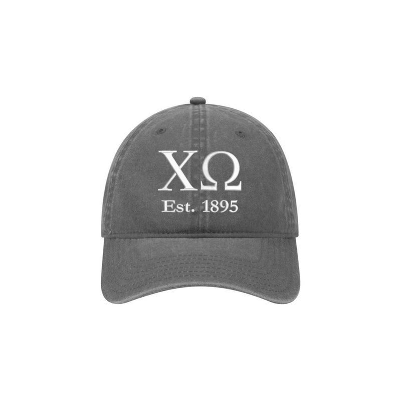 Chi Omega Beach Washed Hat