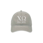 Chi Omega Beach Washed Hat