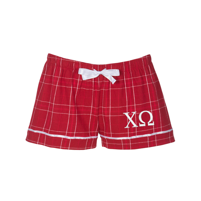 Chi Omega Flannel Boxer Shorts