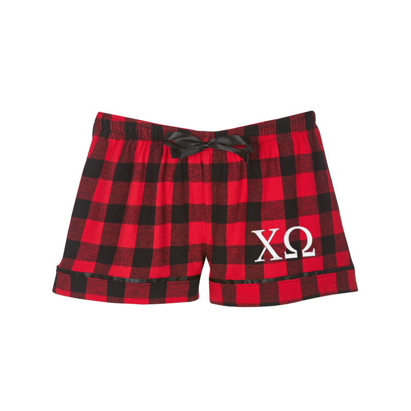Chi Omega Flannel Boxer Shorts