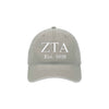 Zeta Tau Alpha Beach Washed Hat