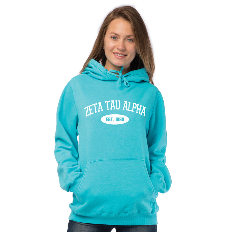 Zeta Tau Alpha Hooded Pullover Vintage Sweatshirt