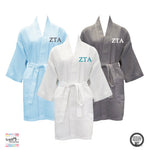 Zeta Tau Alpha Waffle Weave Kimono Bathrobe