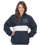 Alpha Chi Omega Classic Striped Windbreaker - Lined