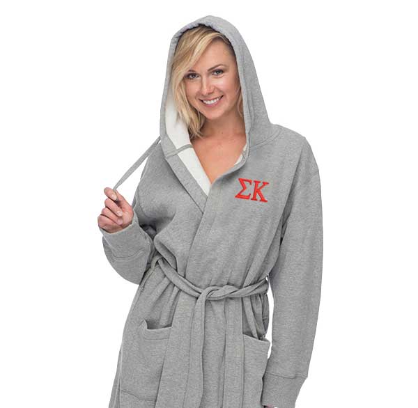 Sigma Kappa Hooded Sweatshirt Robe
