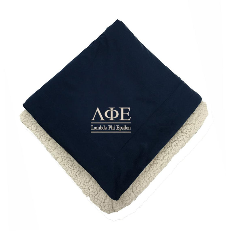 Lambda Phi Epsilon Sherpa Lined Blanket