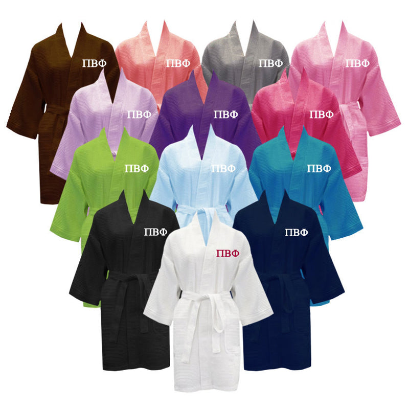 Pi Beta Phi Waffle Weave Kimono Bathrobe