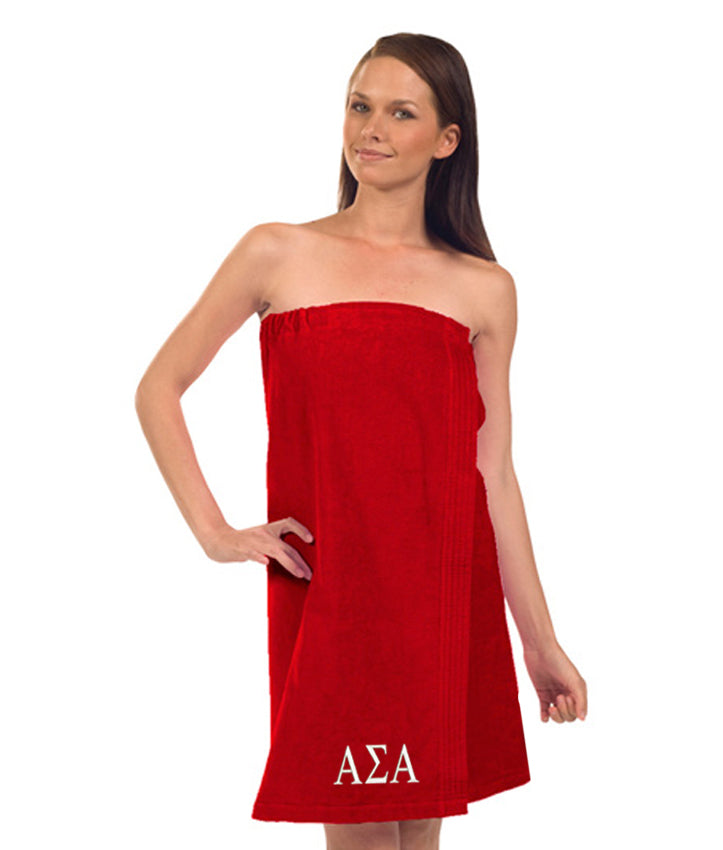 Alpha Sigma Alpha Velour Spa Wrap