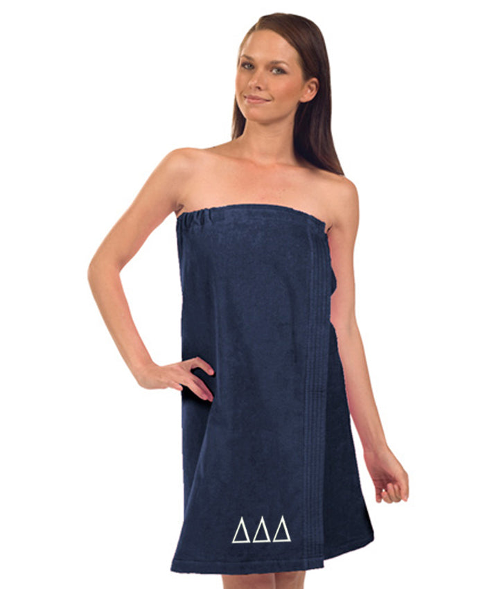 Delta Delta Delta Terry Velour Spa Wrap
